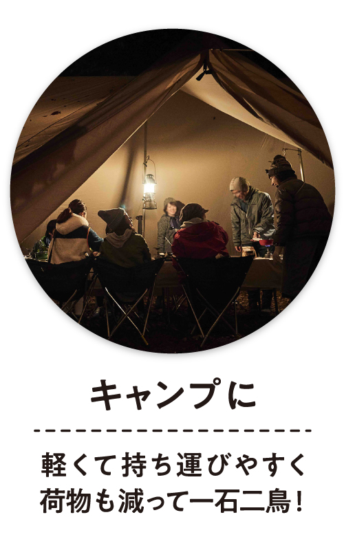 キャンプに